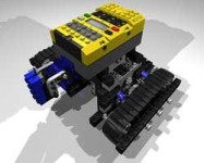 MLCad drawing and final render of mindstorms bot